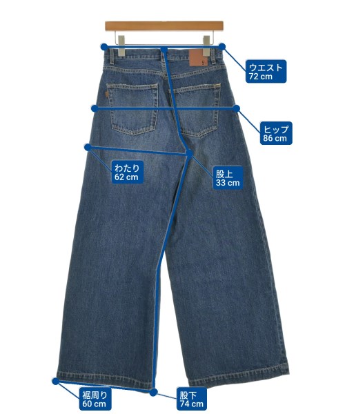 5 1/2（ファイブアンドハーフ）デニムパンツ 青 サイズ:28(L位) レディース/2200639828039