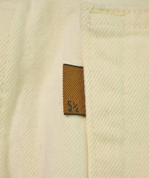 5 1/2（ファイブアンドハーフ）デニムパンツ 白 サイズ:30(XL位) レディース/2200614669022