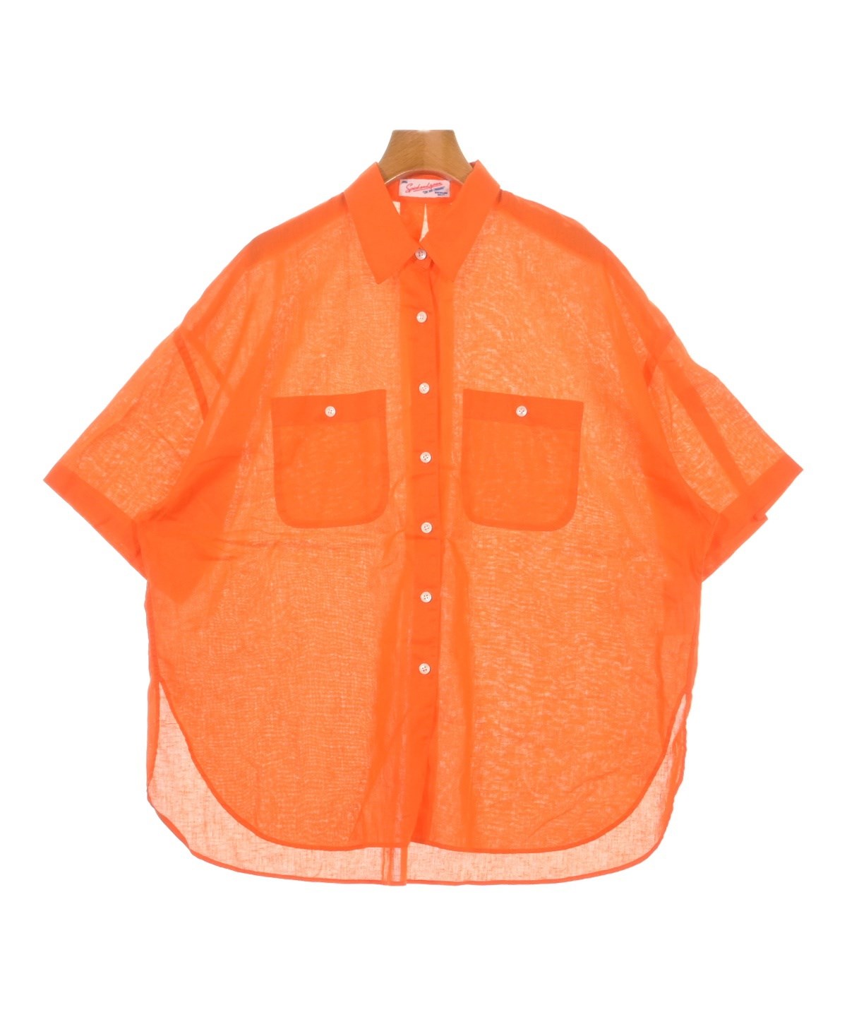 スピックアンドスパン ラミーチュニックシャツ リネン オレンジ