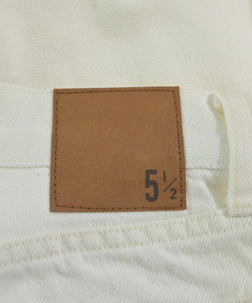 5 1/2（ファイブアンドハーフ）デニムパンツ 白 サイズ:27(M位) レディース/2200617555018