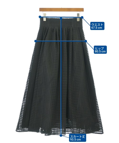 U BY Spick & Span（ユーバイスピックアンドスパン）ロング・マキシ丈スカート 黒 サイズ:34(XS位) レディース/2200608976068