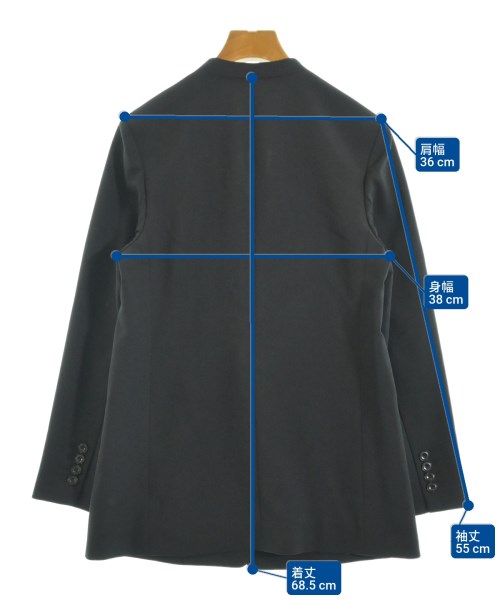 Spick and Span（スピックアンドスパン）ノーカラージャケット 黒 サイズ:34(XS位) レディース/2200668984089