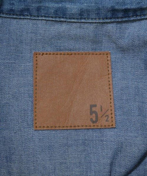 5 1/2（ファイブアンドハーフ）カジュアルシャツ 青 サイズ:F レディース/2200672040092