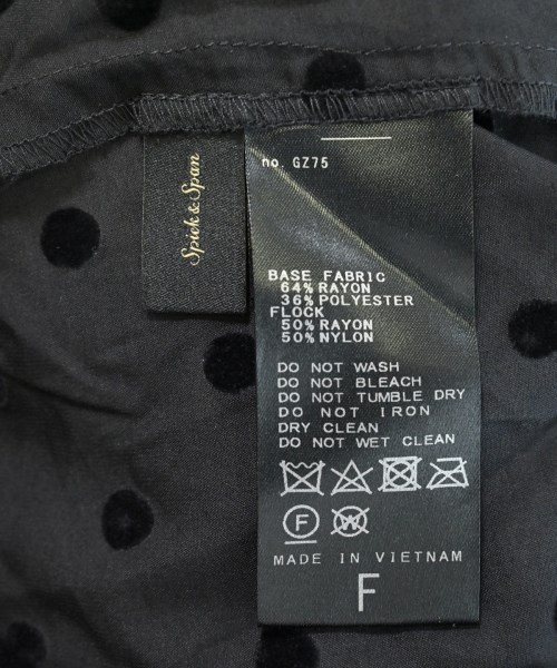 Spick and Span（スピックアンドスパン）シャツワンピース 黒 サイズ:F レディース/2200690488289