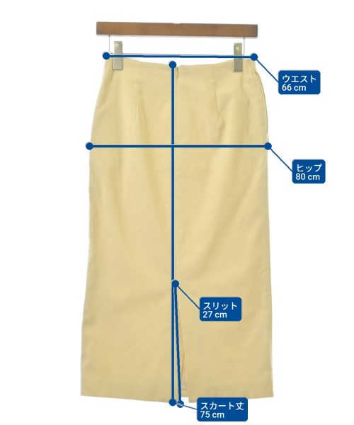 Spick and Span（スピックアンドスパン）ロング・マキシ丈スカート 黄 サイズ:36(S位) レディース/2200694370054