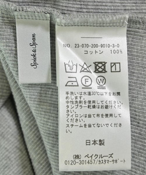 Spick and Span（スピックアンドスパン）Tシャツ・カットソー グレー サイズ:F レディース/2200697160027