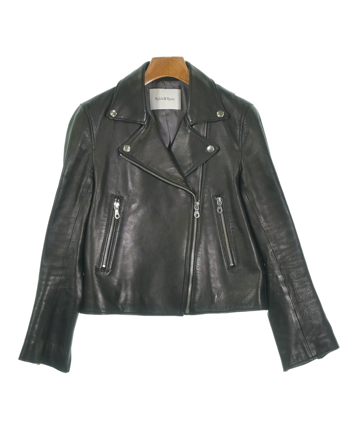 Spick and Span（スピックアンドスパン）ライダース 黒 サイズ:36(S位