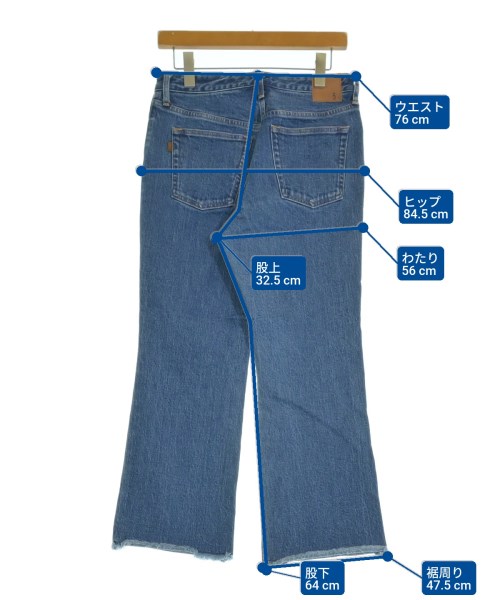 5 1/2（ファイブアンドハーフ）デニムパンツ 青 サイズ:29(L位) レディース/2200620570015