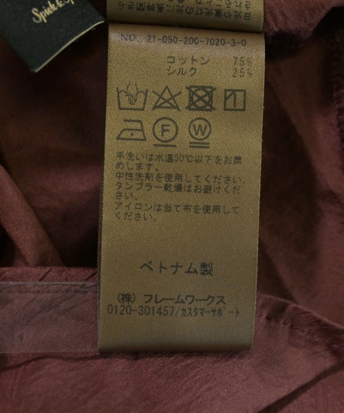 Spick and Span（スピックアンドスパン）ブラウス 茶 サイズ:F レディース/2200648194224