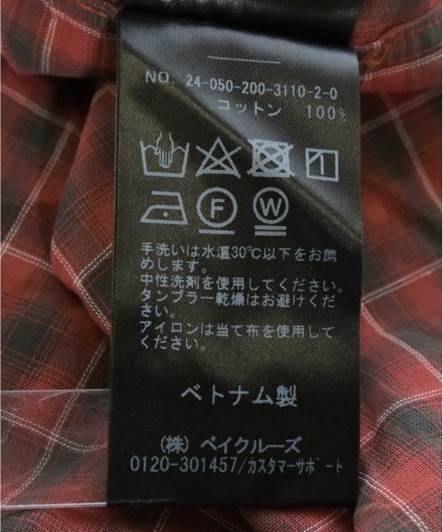 Spick and Span（スピックアンドスパン）カジュアルシャツ 赤 サイズ:F レディース/2200664372132