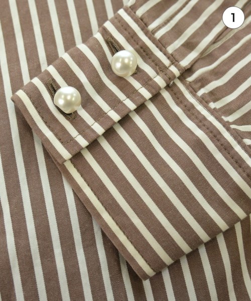 Spick and Span（スピックアンドスパン）カジュアルシャツ 茶 サイズ:36(S位) レディース/2200669613063