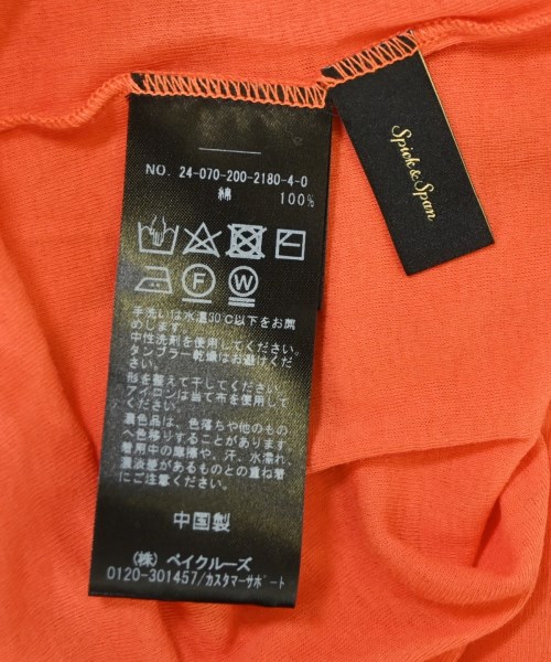 Spick and Span（スピックアンドスパン）Tシャツ・カットソー オレンジ サイズ:-(XS位) レディース/2200684506050