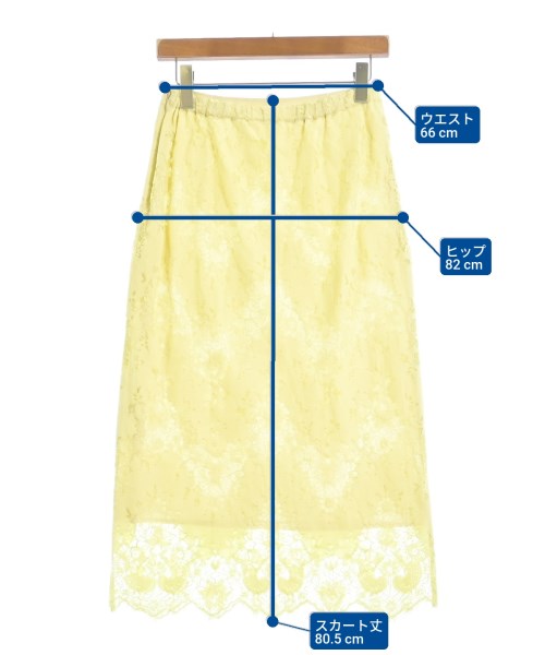 Spick and Span（スピックアンドスパン）ロング・マキシ丈スカート 黄 サイズ:38(M位) レディース/2200687632022