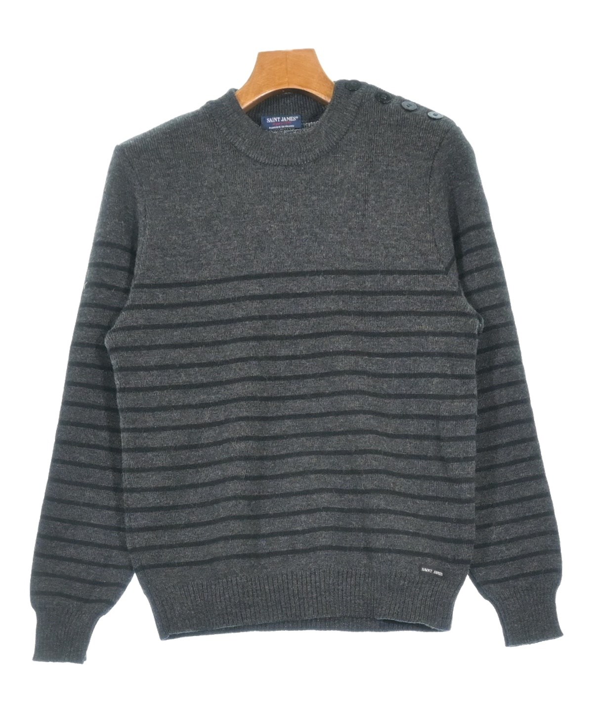 SAINT JAMES ブラックニット セーター SAINT JAMES（セントジェームス）DOUBLEFACE SWEATER（ダブルフェース