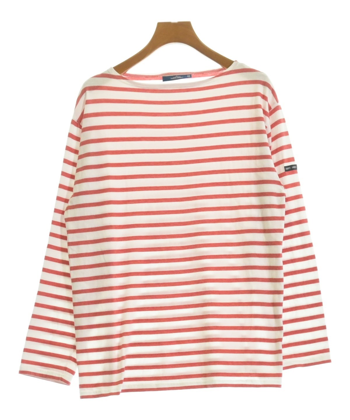 【美品】SAINT JAMES セントジェームス　ロンT 白×ピンク　T5 SAINT JAMES ウェッソン ボーダー T3 長袖Tシャツ カットソー