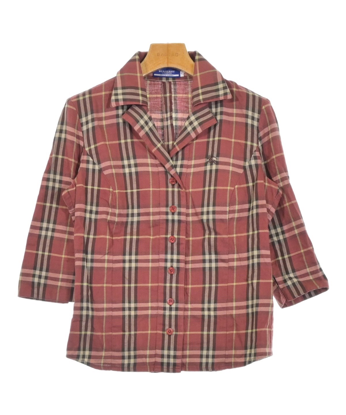 BURBERRY BLUE LABEL（バーバリーブルーレーベル）カジュアルシャツ 赤