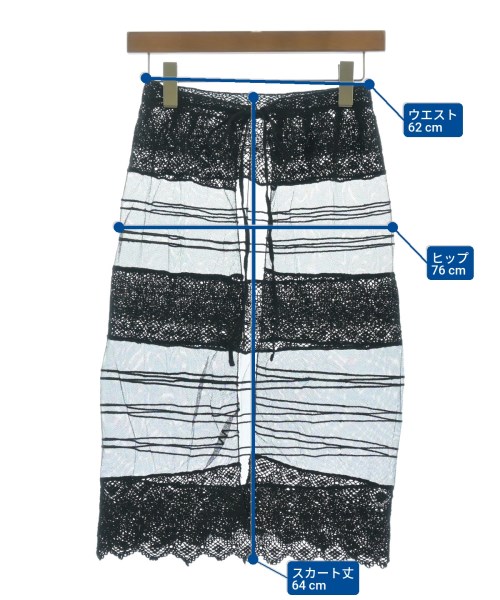 BEAMS BOY（ビームスボーイ）ひざ丈スカート 黒 サイズ:-(XS位) レディース/2200623658420