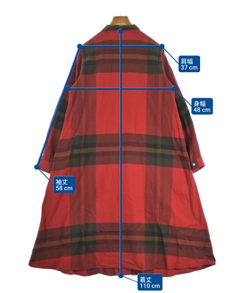 BEAMS BOY（ビームスボーイ）シャツワンピース 赤 サイズ:F レディース/2200612982086