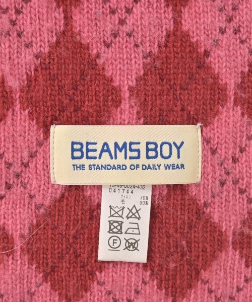 BEAMS BOY（ビームスボーイ）マフラー ピンク サイズ:- レディース/2200677636047