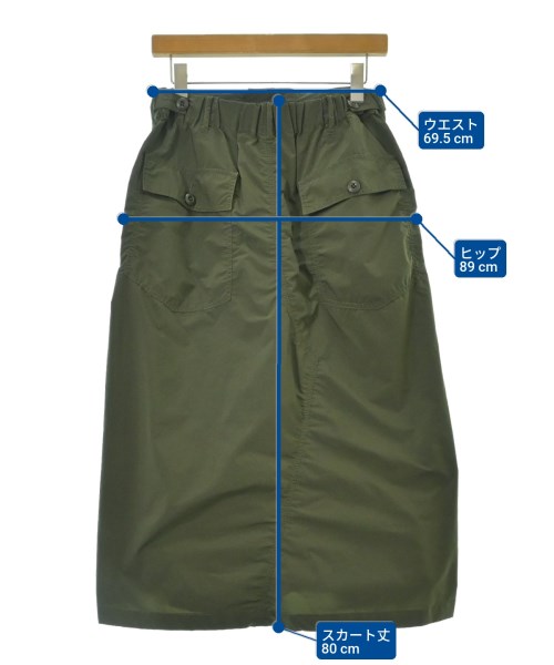 BEAMS BOY（ビームスボーイ）ひざ丈スカート カーキ サイズ:-(L位) レディース/2200679737087