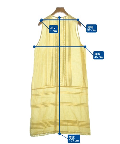 BEAMS BOY（ビームスボーイ）シャツワンピース 黄 サイズ:-(L位) レディース/2200651699051