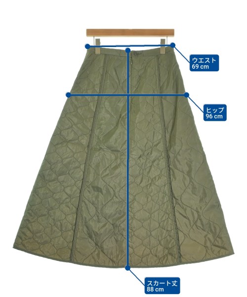 BEAMS BOY（ビームスボーイ）ロング・マキシ丈スカート カーキ サイズ:-(M位) レディース/2200662574019