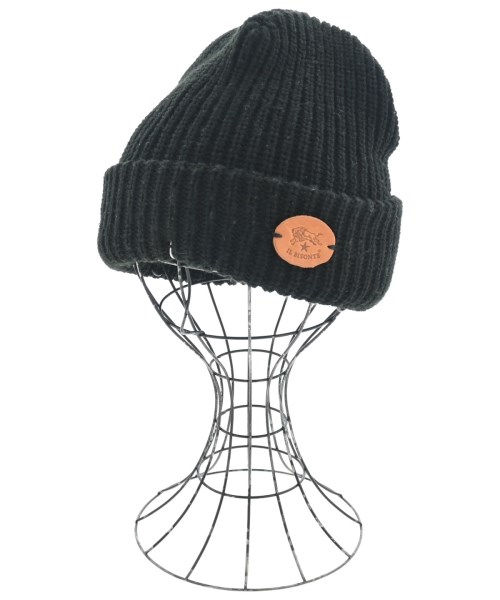 IL BISONTE(イルビゾンテ)ニットキャップ・ビーニー 黒 サイズ:-/2200667814141