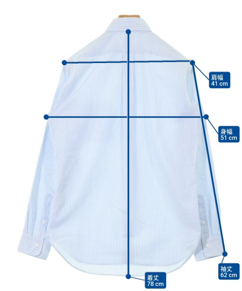 BEAMS F（ビームスエフ）カジュアルシャツ 青 サイズ:38(S位) メンズ/2200614625097