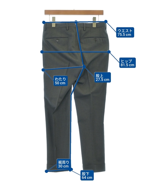 BEAMS F（ビームスエフ）スラックス グレー サイズ:44(S位) メンズ/2200627768132