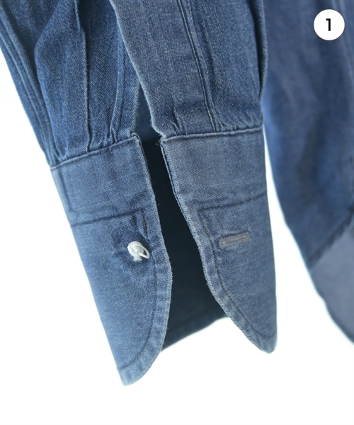 BEAMS F（ビームスエフ）カジュアルシャツ 紺 サイズ:XS メンズ/2200627768323