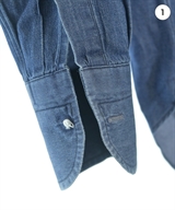 BEAMS F（ビームスエフ）カジュアルシャツ 紺 サイズ:XS メンズ/2200627768323