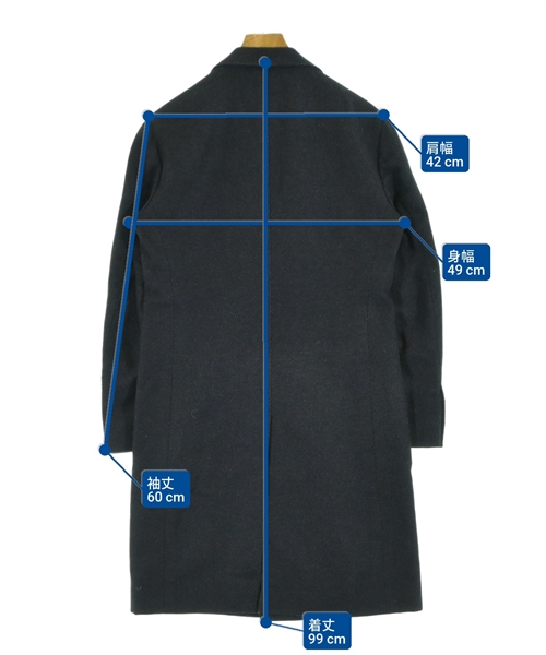 BEAMS F（ビームスエフ）チェスターコート 紺 サイズ:44(S位) メンズ/2200627911026