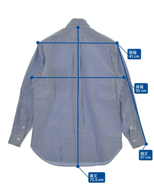 BEAMS F（ビームスエフ）カジュアルシャツ 青 サイズ:39(M位) メンズ/2200632018017