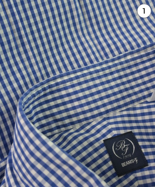 BEAMS F（ビームスエフ）カジュアルシャツ 青 サイズ:39(M位) メンズ/2200632018017