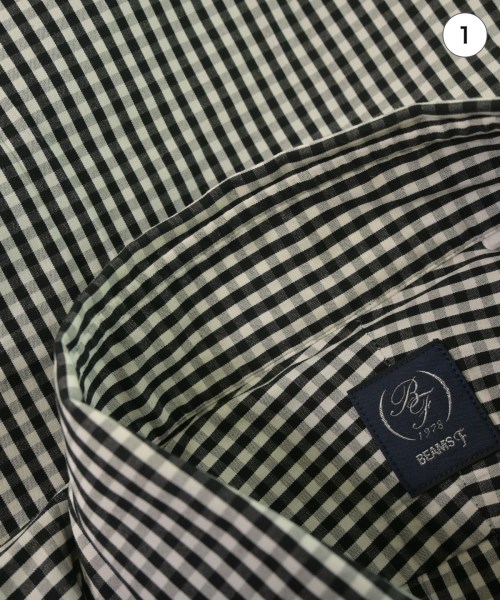 BEAMS F（ビームスエフ）カジュアルシャツ 黒 サイズ:39(M位) メンズ/2200632018024