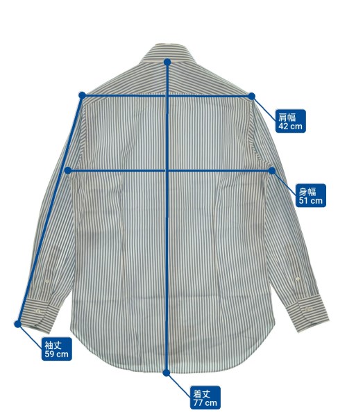 BEAMS F（ビームスエフ）ドレスシャツ 青 サイズ:39(M位) メンズ/2200632018031