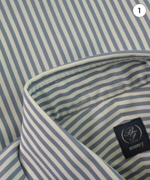 BEAMS F（ビームスエフ）ドレスシャツ 青 サイズ:39(M位) メンズ/2200632018031