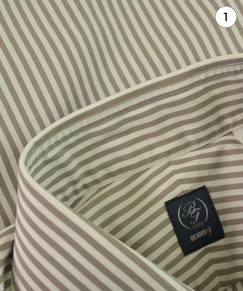 BEAMS F（ビームスエフ）カジュアルシャツ 茶 サイズ:39(M位) メンズ/2200632018048