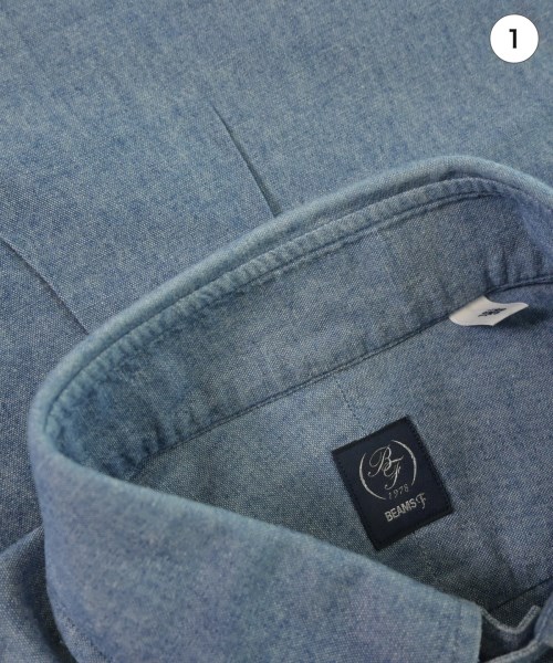 BEAMS F（ビームスエフ）ドレスシャツ 青 サイズ:39(M位) メンズ/2200632018093