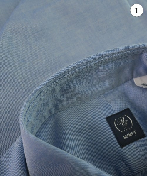 BEAMS F（ビームスエフ）ドレスシャツ 青 サイズ:39(M位) メンズ/2200632018109