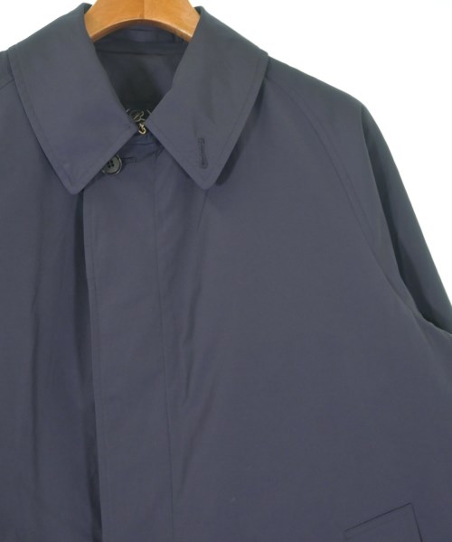 BEAMS F（ビームスエフ）ステンカラーコート 紺 サイズ:36(XS位) メンズ/2200673587015