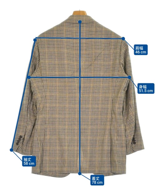 BEAMS F（ビームスエフ）テーラードジャケット 茶 サイズ:52(XXL位) メンズ/2200648279174