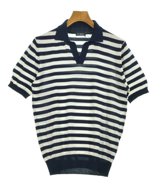 BEAMS F(ビームスエフ)ポロシャツ 紺 サイズ:50(XL位)/2200649618347