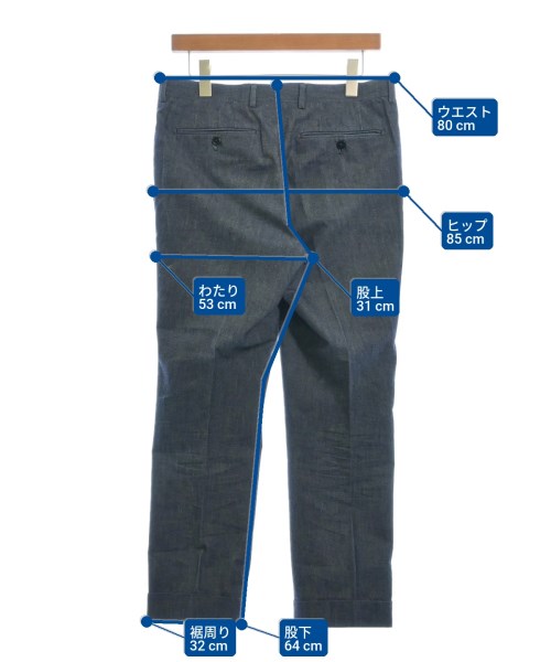 BEAMS F（ビームスエフ）スラックス 紺 サイズ:46(M位) メンズ/2200651356046