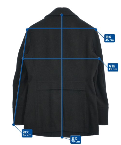 BURBERRY BLACK LABEL（バーバリーブラックレーベル）ピーコート 黒 サイズ:M メンズ/2200627993060