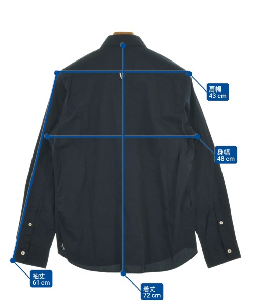 BURBERRY BLACK LABEL（バーバリーブラックレーベル）カジュアルシャツ 紺 サイズ:2(M位) メンズ/2200612165113