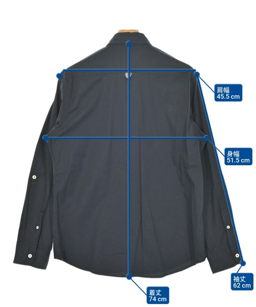 BURBERRY BLACK LABEL（バーバリーブラックレーベル）カジュアルシャツ 紺 サイズ:3(L位) メンズ/2200691822068