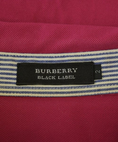 BURBERRY BLACK LABEL（バーバリーブラックレーベル）ポロシャツ ピンク サイズ:2(M位) メンズ/2200650331068