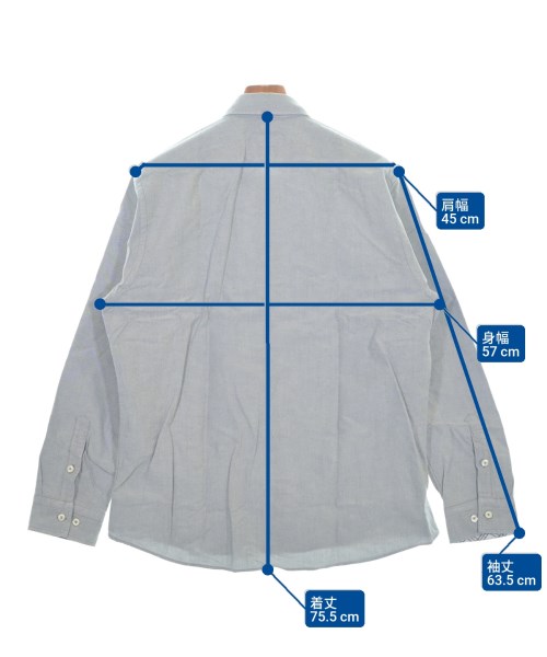 BURBERRY BLACK LABEL（バーバリーブラックレーベル）カジュアルシャツ グレー サイズ:4(XL位) メンズ/2200663236305