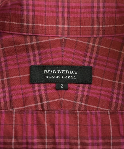 BURBERRY BLACK LABEL（バーバリーブラックレーベル）カジュアルシャツ 赤 サイズ:2(M位) メンズ/2200732658021
